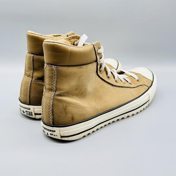 Converse Shoes Mens 10 Brown Leather Chuck Taylor All Star High Top City Trek - Picture 6 of 9